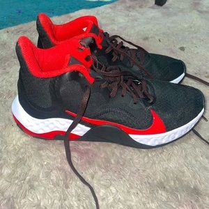 Red & Black Nike Renew Ball Shoes